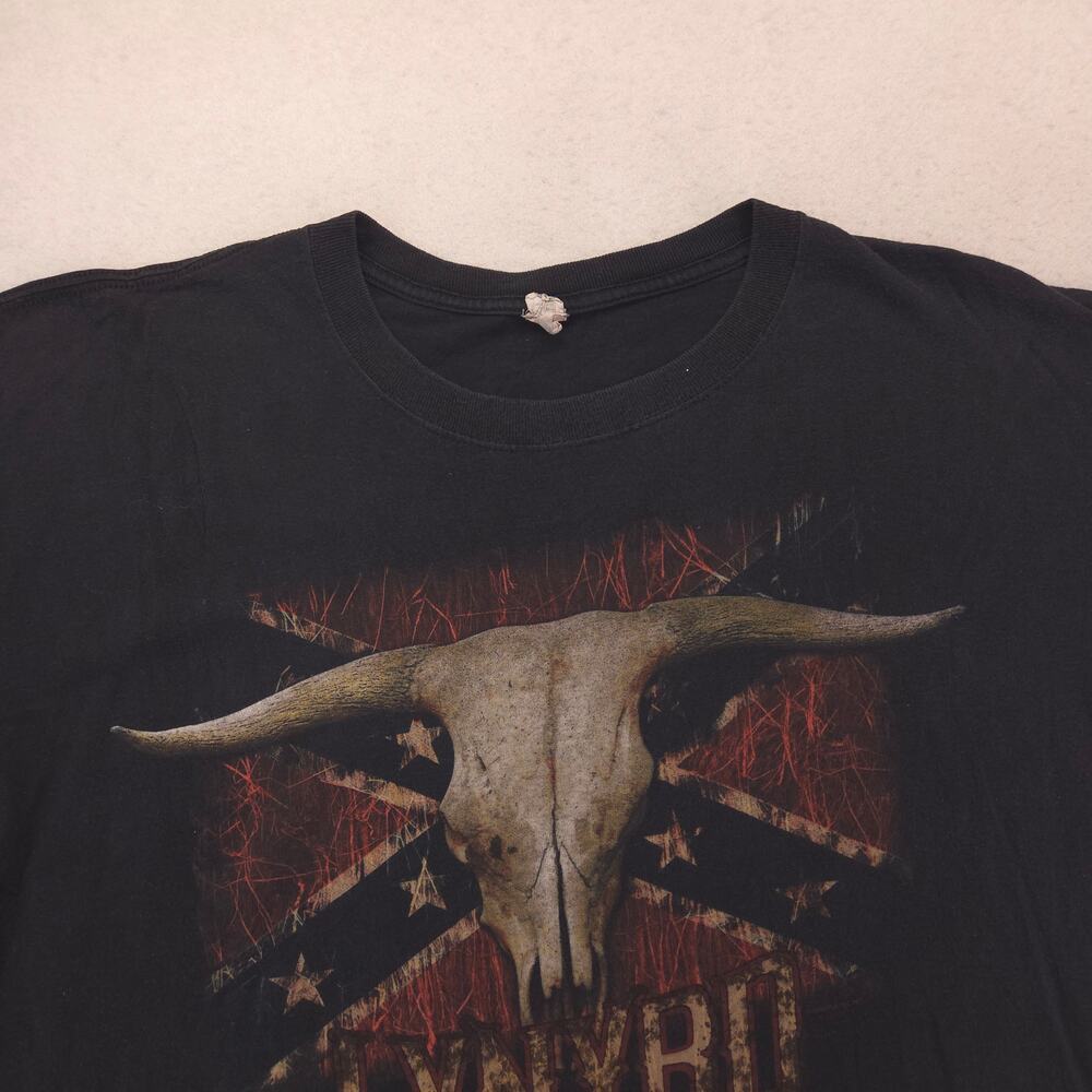 Lynyrd Skynyrd Band Short Sleeve Graphic T Shirt Adult Mens Size 2XL Black